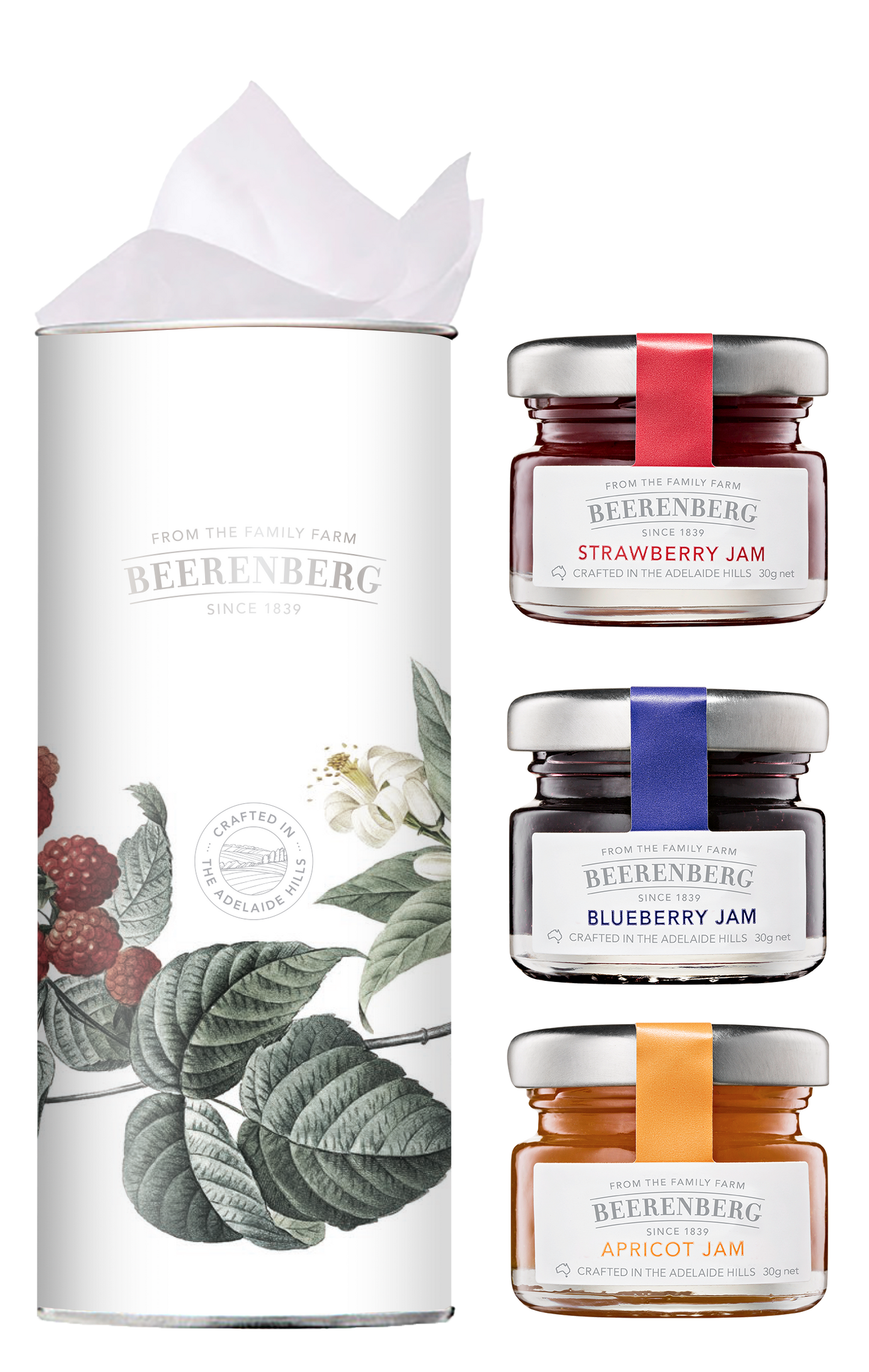 Sweet Selection - 3 Mini Jams in Strawberry Canister