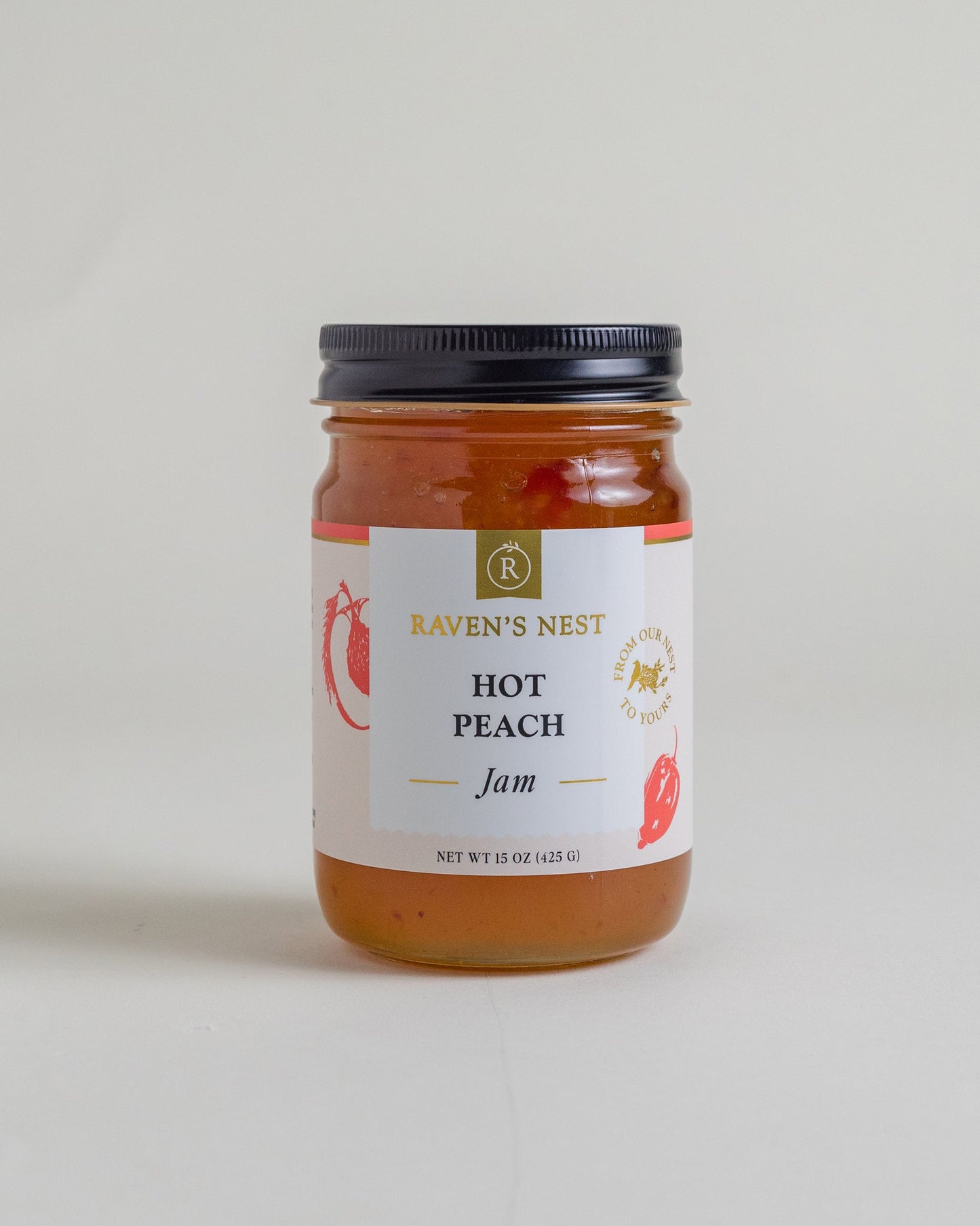 Hot Peach Jam - 15 oz.