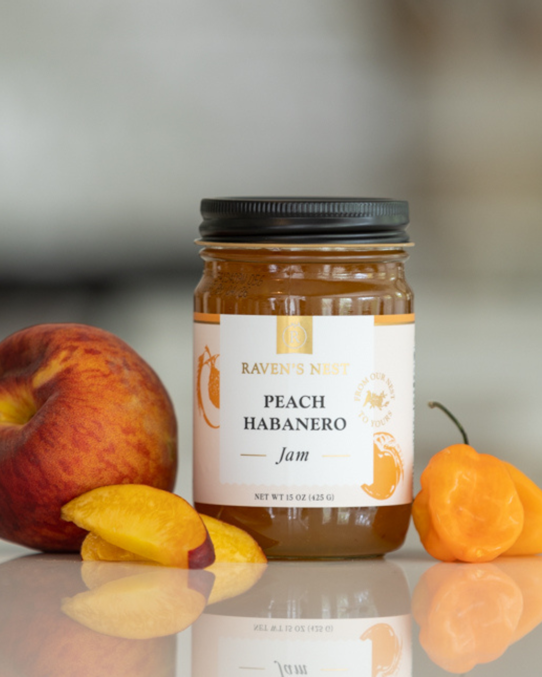 Peach Habanero Jam - 15 oz.