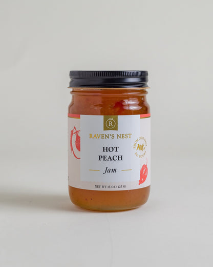 Hot Peach Jam - 15 oz.
